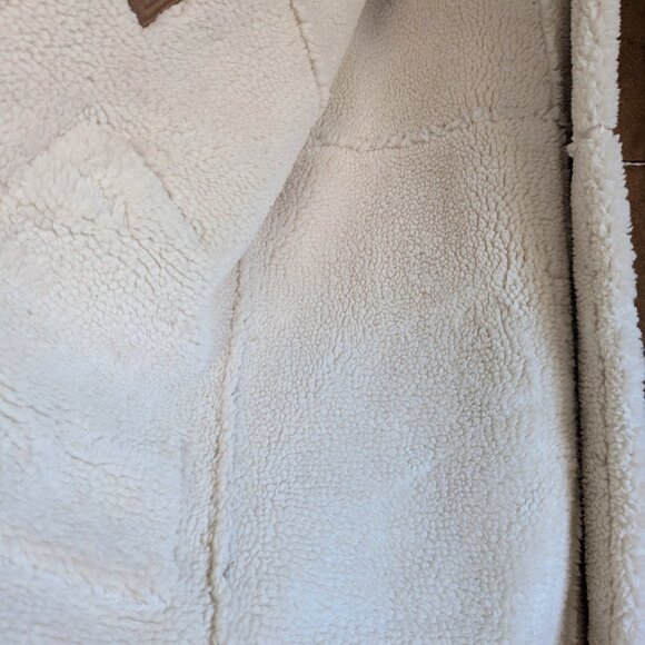 NWT Aritzia Wilfred Free Brown Faux Suede Catrina sherpa jacket Size XS - Picture 12 of 15